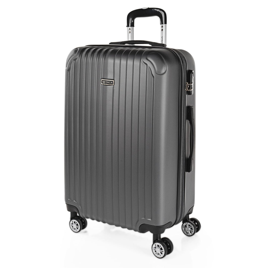ITACA - Hartschale Kosmetikkoffer. Kulturtasche. Reissverschluss. Trolleygestänge. Einziehbare Griff