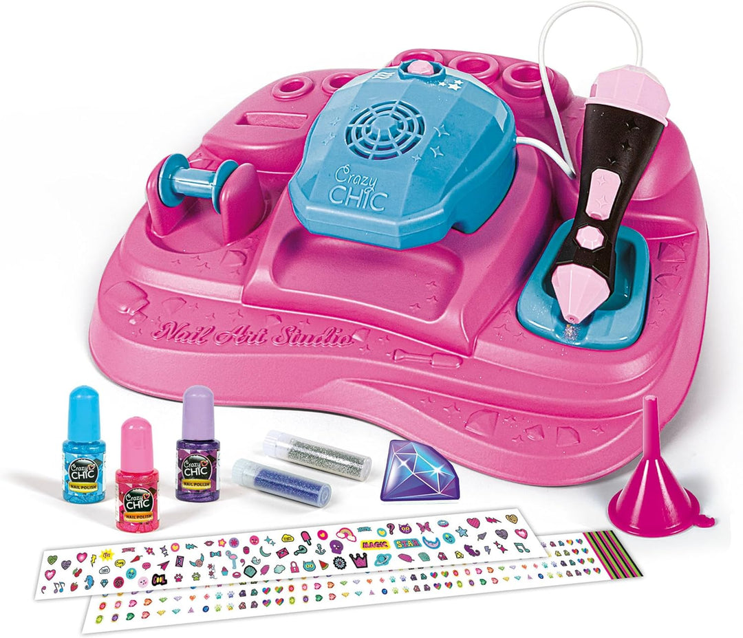 Clementoni Crazy Chic Superstar Nageldesign - Nagelstudio für Kinder ab 6 Jahren - Inkl. Nagellacke,