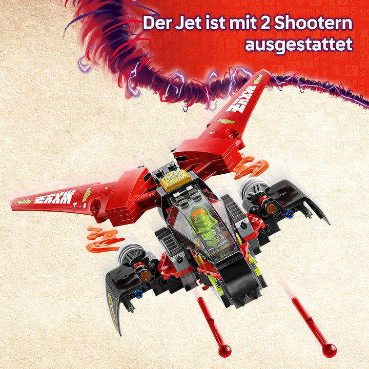 LEGO NINJAGO Ninja-Actionflitzer - 3-in-1-Spielzeug mit 2 Ninja-Bikes, 1 Jet und 6 Minifiguren, eins