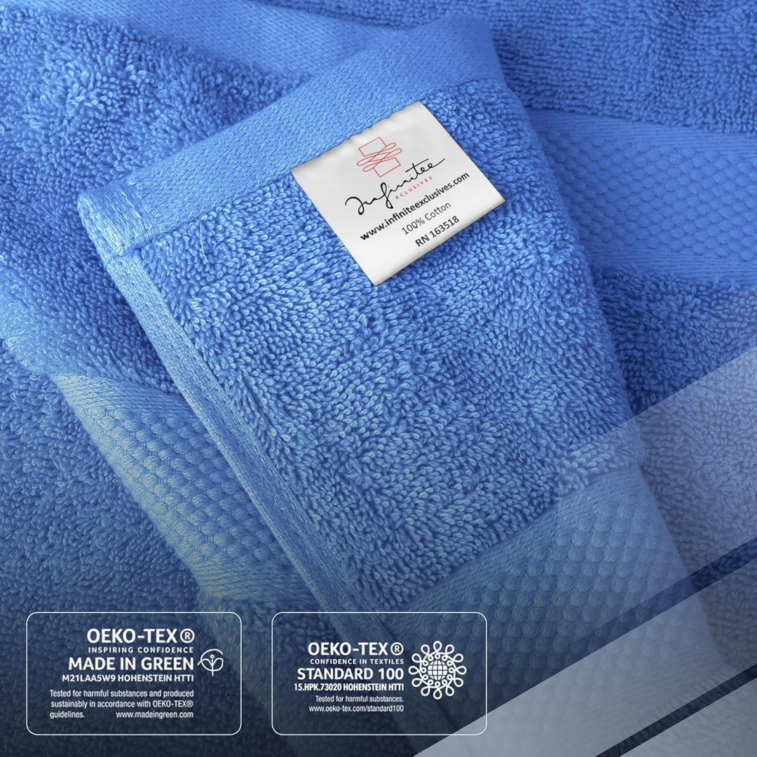 Infinitee Xclusives Premium-Badetücher, 4er-Set, 100% ringgesponnene Baumwolle, Masse: (70 x 140 cm)