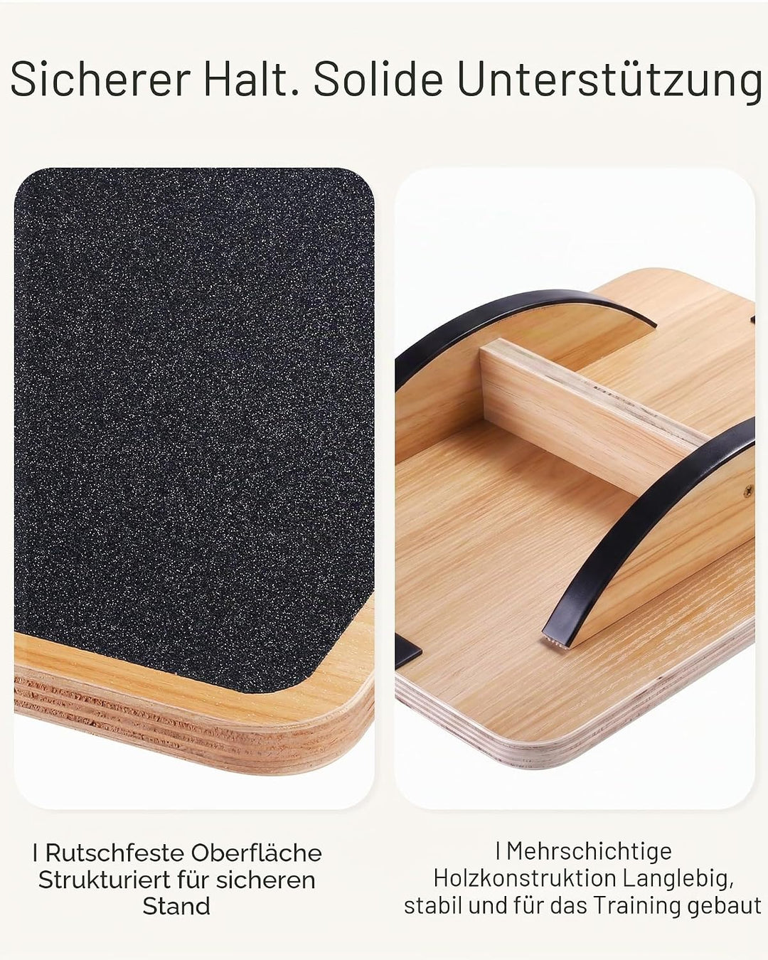 StrongTek Professional Wooden Balance Board, Rocker Board, Wood Standing Desk Accessory, Balancing B
