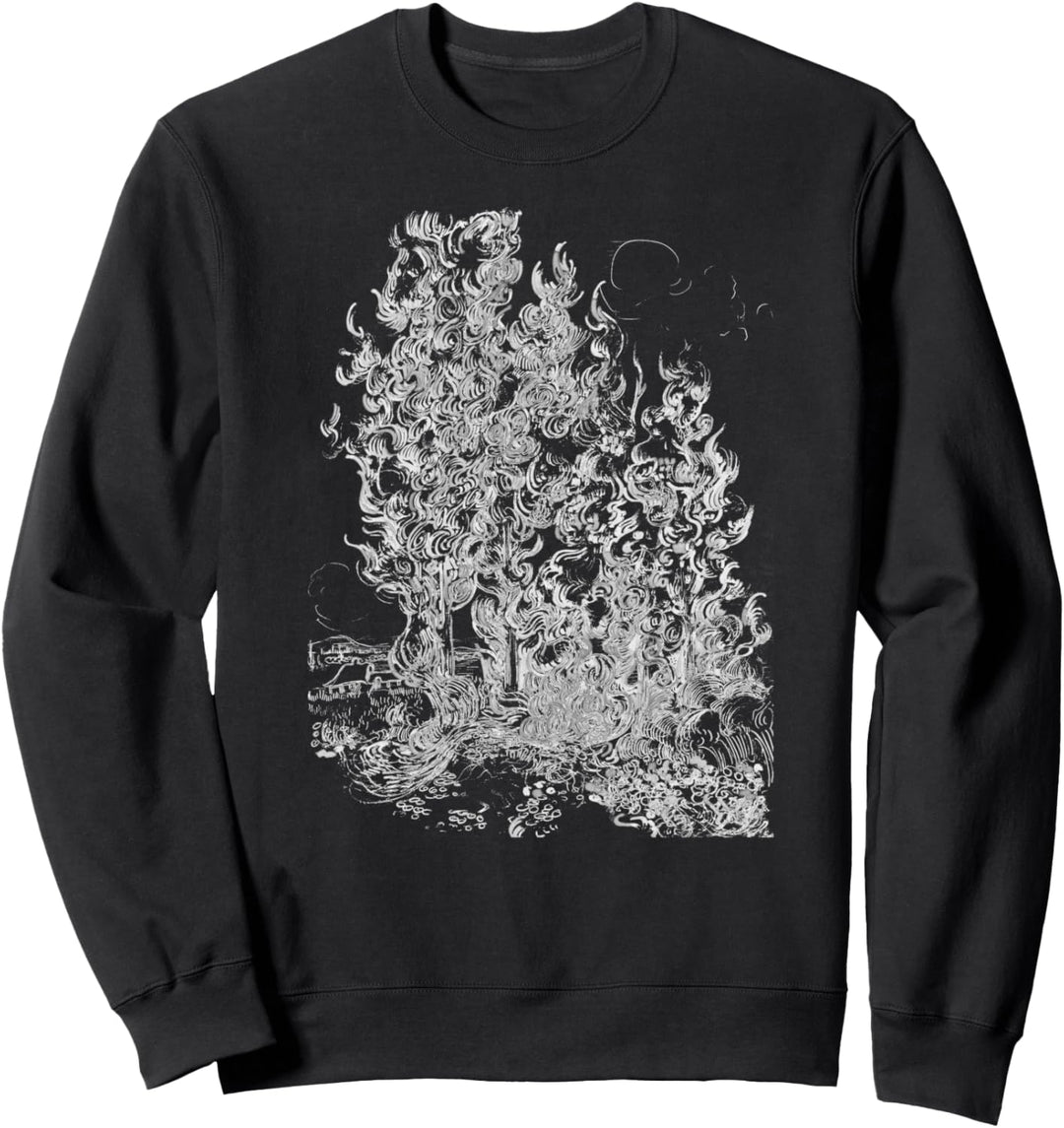 Vincent van Gogh Zypressen Berühmte Kunst Vintage Stilvoll Sweatshirt