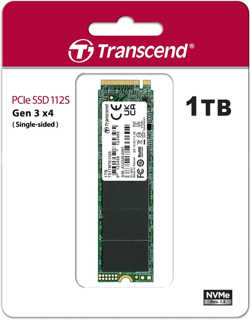 Transcend 110S 1TB Interne M.2 PCIe NVMe SSD 2280 PCIe NVMe 3.0 x4 TS1TMTE112S Classic