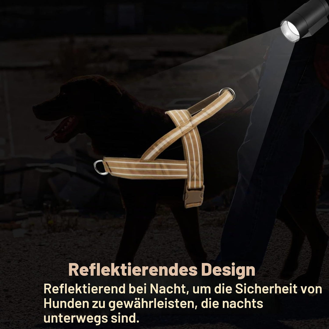 Hundegeschirr, Anti-Zug Geschirr Reflektierende Hundegeschirr für Mittlere Grosse Hunde, Verstellbar
