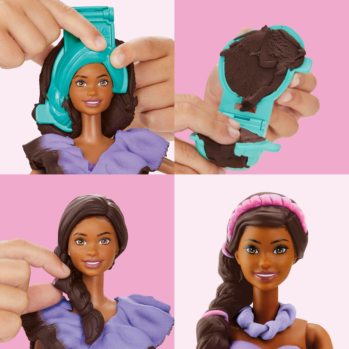 Play-Doh Barbie Rüschen & Zöpfe Puppenset, Barbie Rüschen & Zöpfe