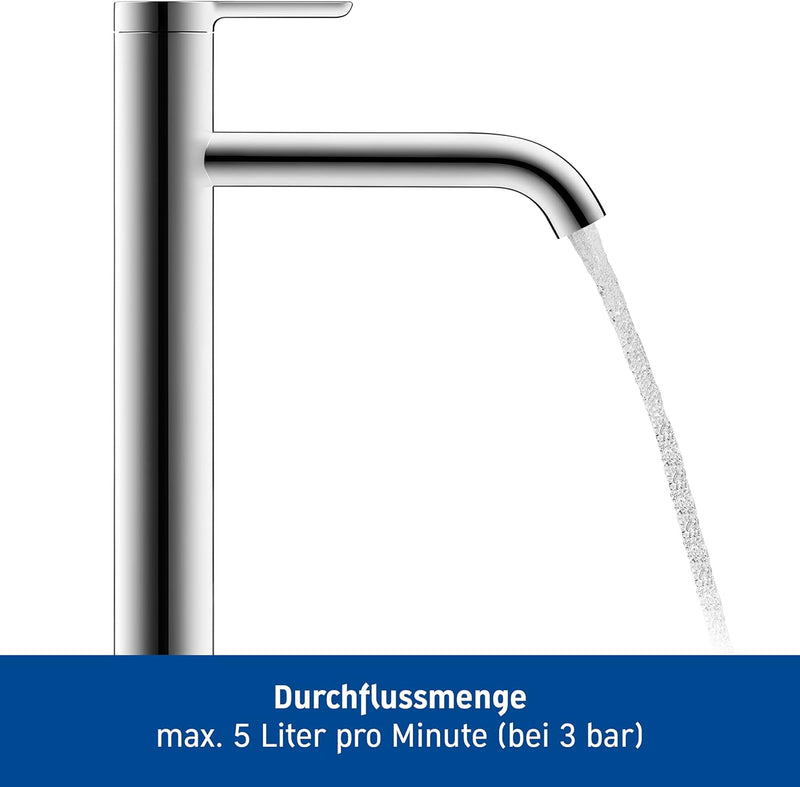 Duravit C.1 Waschtischarmatur, Grösse L (Auslauf Höhe 173 mm). Wasserhahn Bad in Chrom L ohne