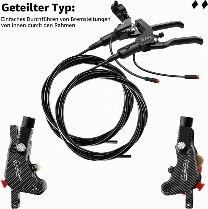 LD-210S Hydraulisches Scheibenbremsen-Set, 2-polig/Power-Off-Bremsset für Elektroroller/E-Scooter L-