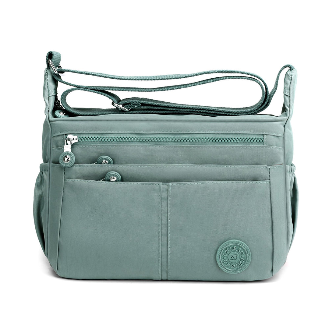 DIRRONA Beiläufig Damen Umhängetasche Multi Pocket Crossbody Bag Mittelgrosse Umhängetasche Aus Nylo