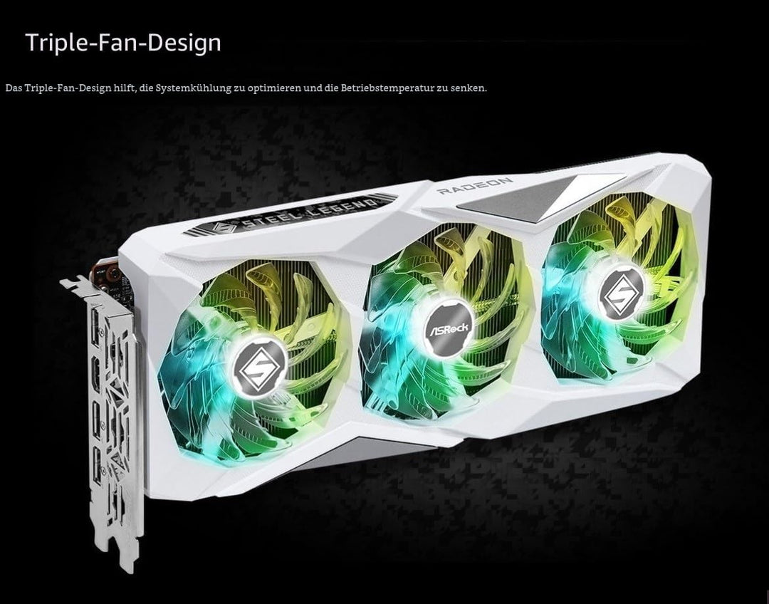 Asrock Radeon RX 7600 Steel Legend 8 GB, 8192 MB GDDR6 RX 7600 Steel Legend 8GB, RX 7600 Steel Legen