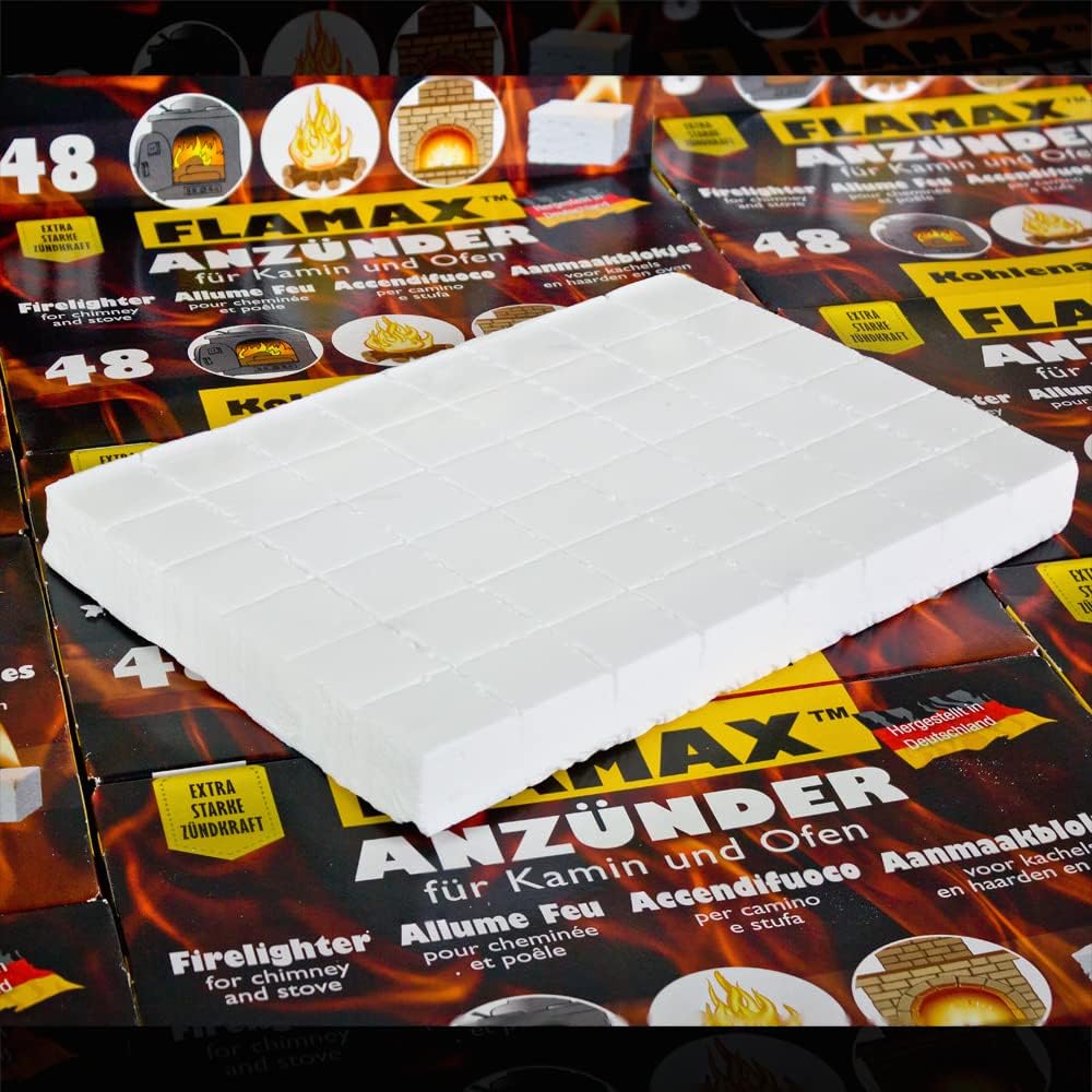 FLAMAX 576x / 1152x Anzündwürfel Kaminanzünder Kohleanzünder Anzünder Würfel Grillanzünder Ofenanzün