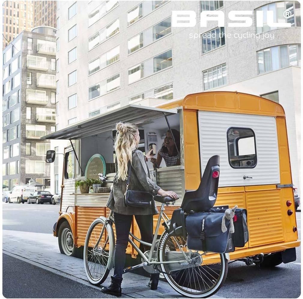 Basil Unisex – Erwachsene Forte Doppeltasche 41 x 15 x 43 cm Blue/Black, 41 x 15 x 43 cm Blue/Black