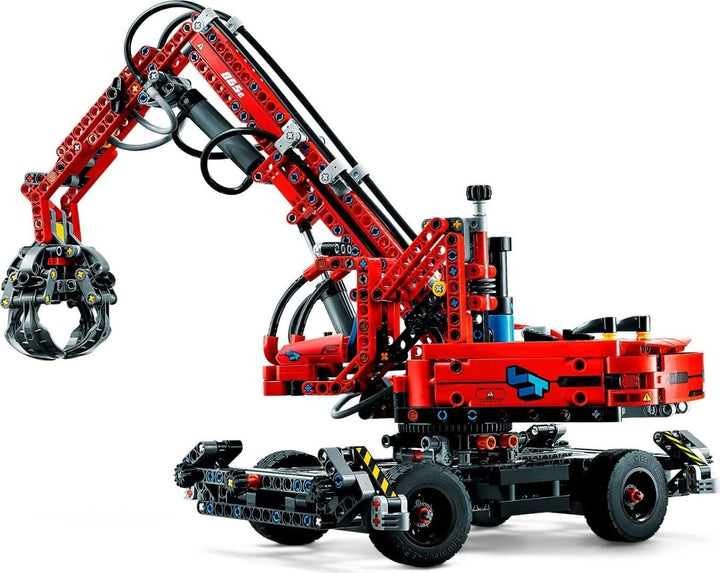 LEGO 42144 Technic Umschlagbagger Modell, Mechanisches Spielzeug Set, manuelle und pneumatische Funk
