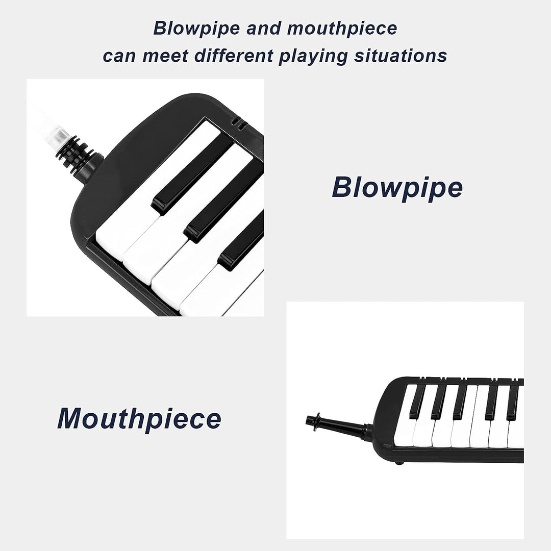 Melodica 37 Tasten Tastatur Melodica Blasmusikinstrument für Anfänger Professionelles Training mit E