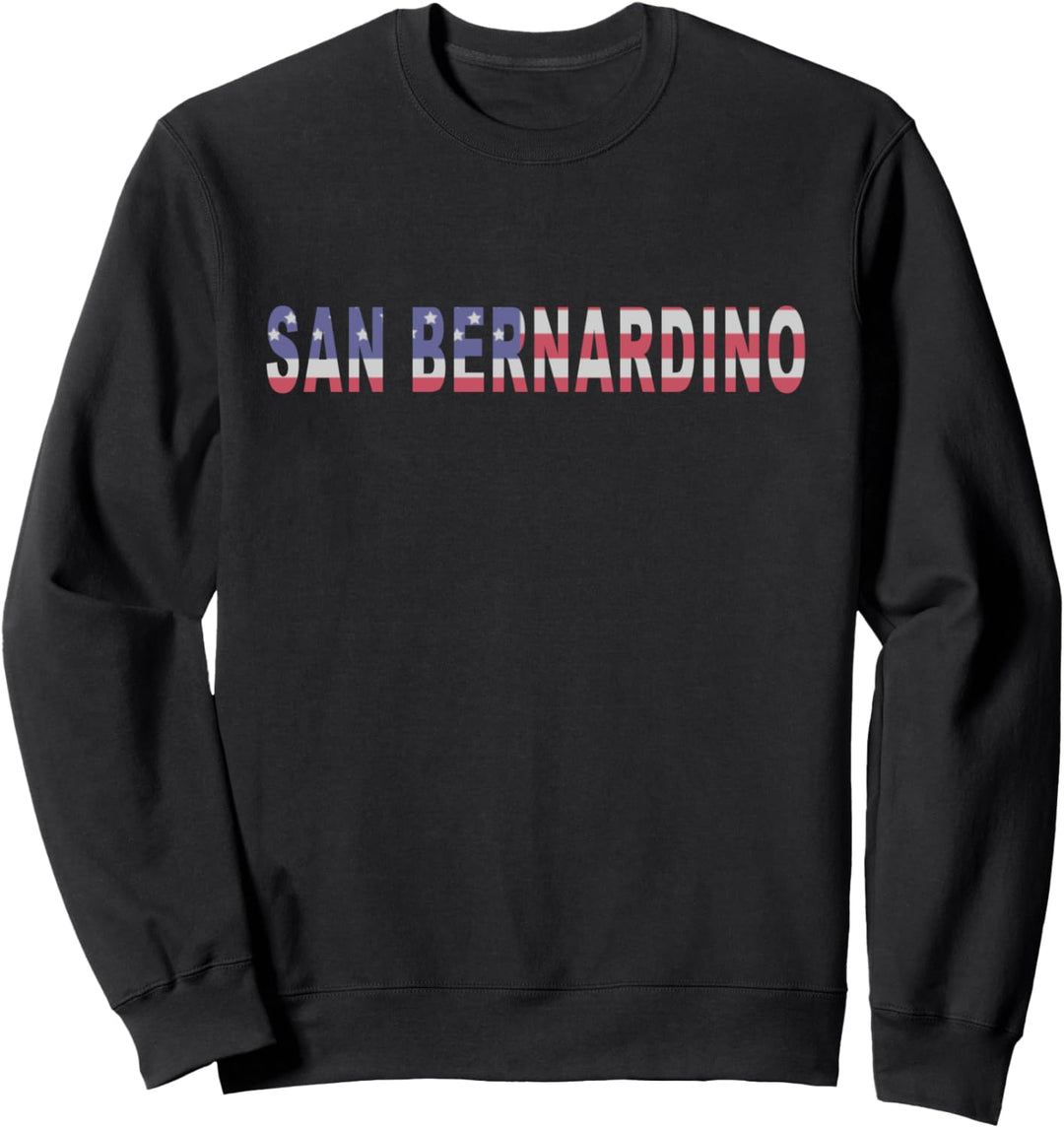 San Bernardino California Patriot mit amerikanischer Flagge Sweatshirt