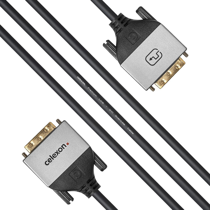 celexon DVI Dual Link Kabel 5,0m - 2x DVI-D (24+1) Stecker - Plug & Play - Professional Line 5m DVI,