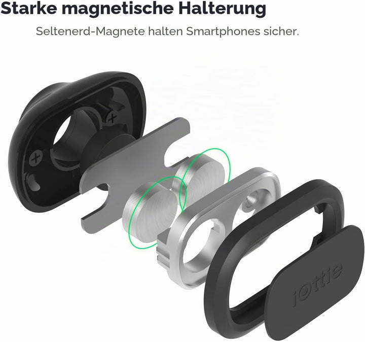 iOttie iTap 2 Magnetic Air Vent Car Mount Halterung für iPhone XS Max R 8 Plus 10 W für Samsung Gala