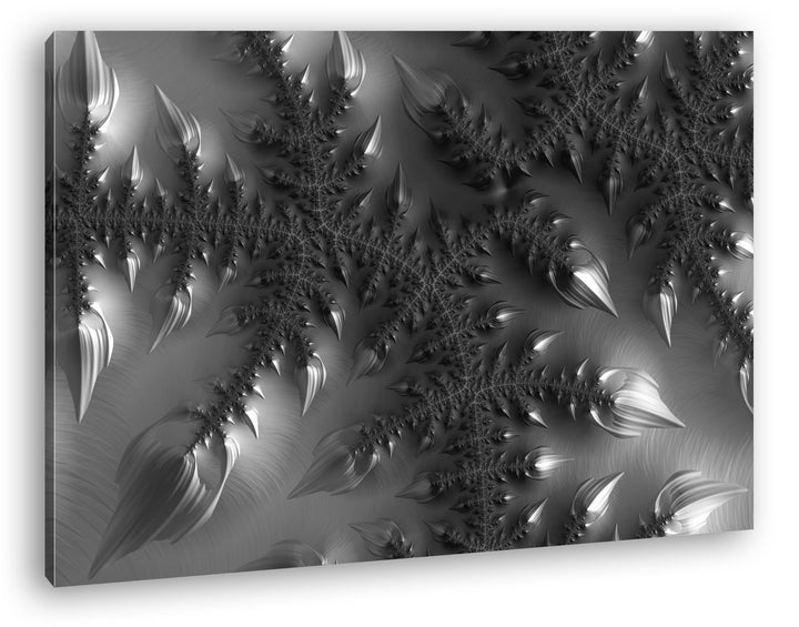 deyoli inspirierendes Fraktal Muster Format: 80x60 Effekt: Schwarz/Weiss als Leinwand, Motiv fertig