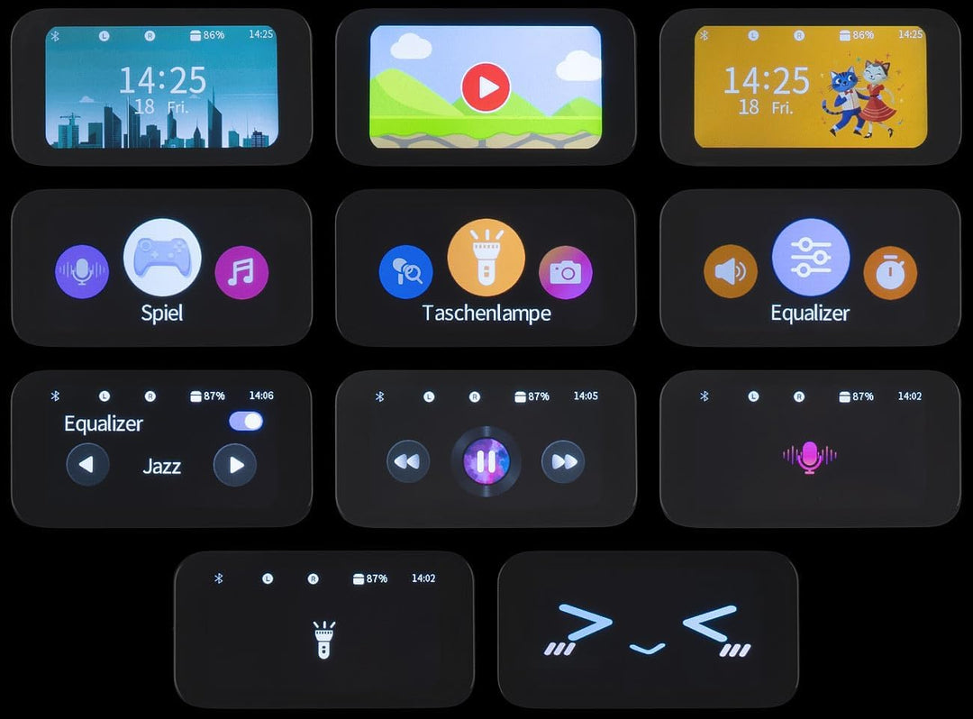 auvisio Headset: 2er-Set Clip-on-Ohrhörer & KI-Echtzeitübersetzer für 115 Sprachen, App (Echtzeit-Üb