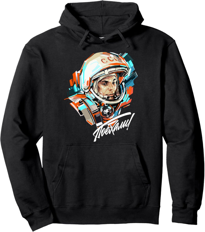 Gagarin Yuri Vintage Sputnik Weltraum Pullover Hoodie