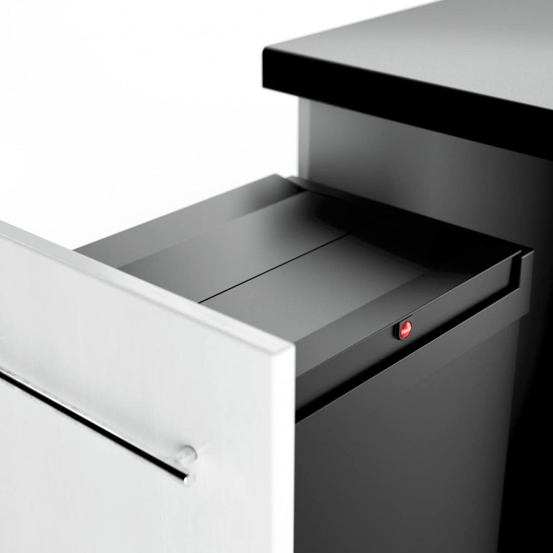 Hailo Abfallsammler 3273101 | Einsatz Wertstoffbox 53 Liter | Schwingdeckel Mülleimer | Kunststoff S