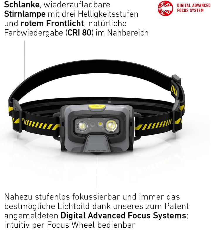 Ledlenser HF6R Work Stirnlampe Led wiederaufladbar | LED Kopflampe 800 Lumen | Adventure Headlights