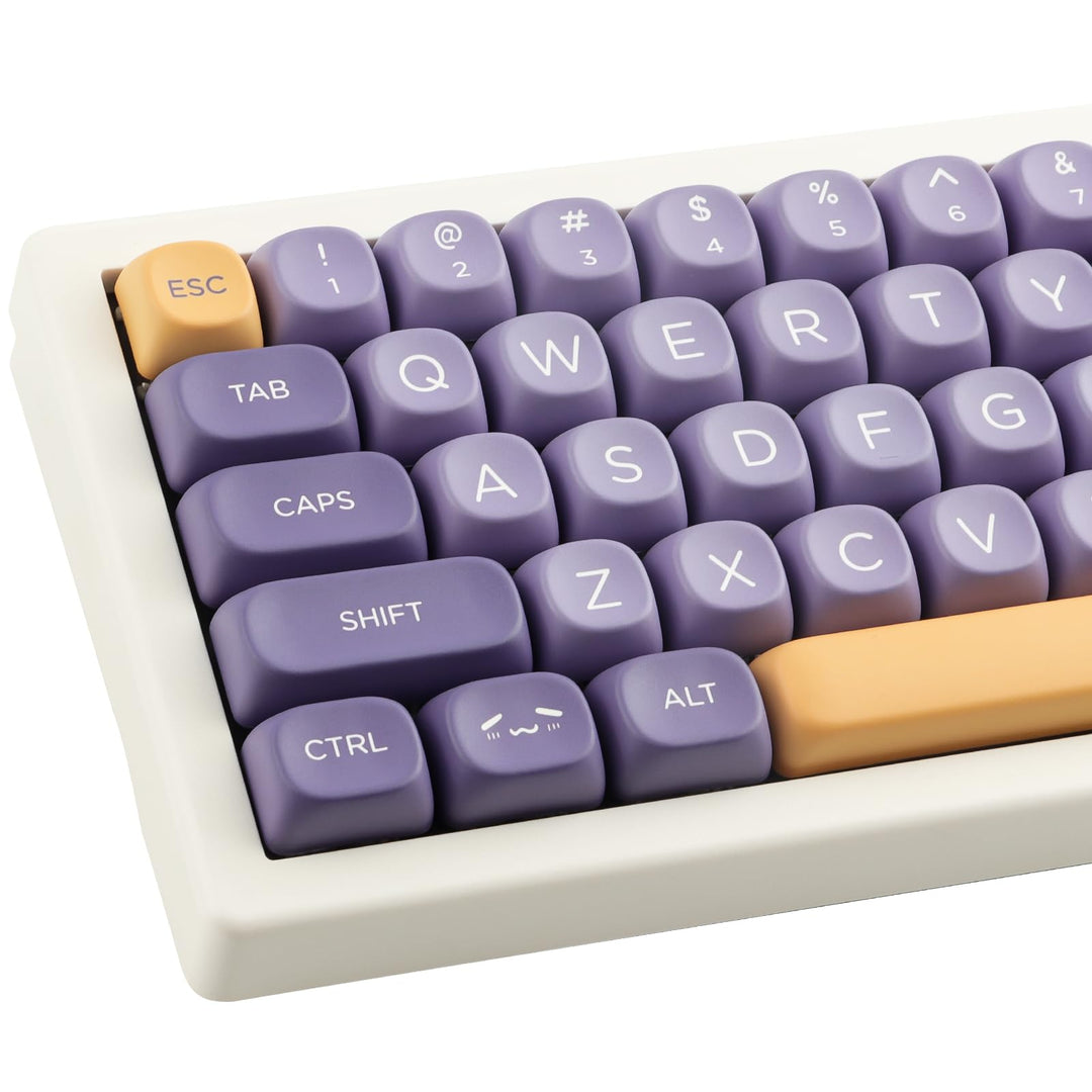 Tsungup PBT Keycaps 133 Tasten Tastatur Keycaps Lila MOA Profil Keycap Set Kompatibel mit Cherry Gat