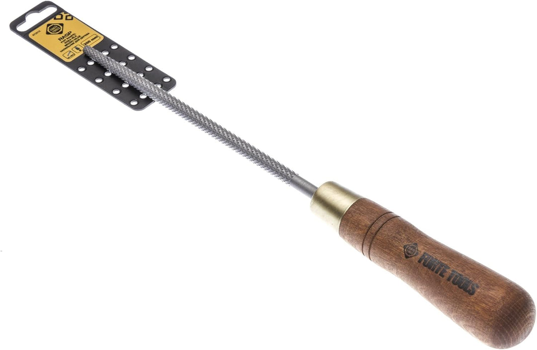 FORTE Tools Feile, Holzraspel, rund, 200 mm, Raspel für Holz, Holzfeile, Flachraspel