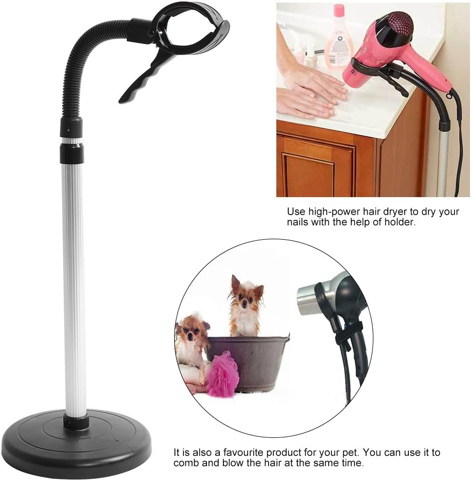 Dioche Haartrocknerhalter 360 Grad Einstellbar Haartrockner Halter Edelstahl Handfrei Abnehmbar Saug