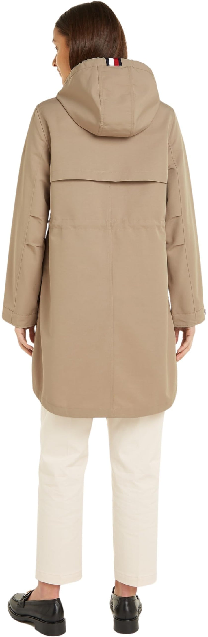 Tommy Hilfiger Damen Cotton Blend Parka Ww0ww38778 Parkas 68 Beige (Beige), 68 Beige (Beige)