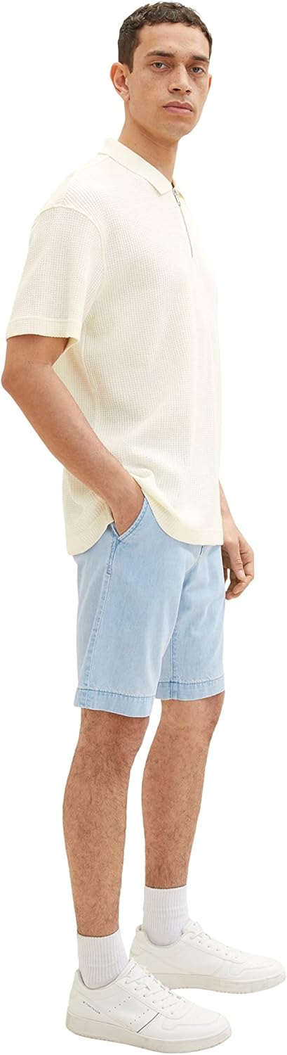 TOM TAILOR Herren Bermuda Shorts 28 10112 - Clean Light Stone Blue Denim, 28 10112 - Clean Light Sto