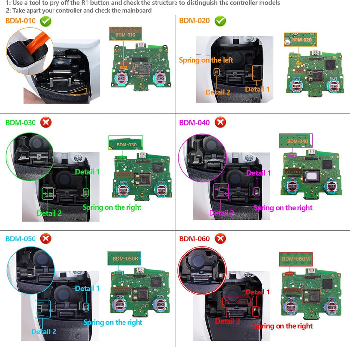 eXtremeRate programmierbares Rise4 Remap Kit für ps5 Controller BDM-010 & BDM-020, Upgrade-Board & R