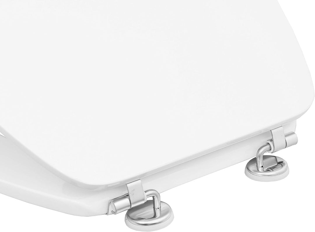 Cornat WC-Sitz "Telo" - Klassisch weisser Look - Hochwertiger Holzkern - Komfortables Sitzgefühl - S