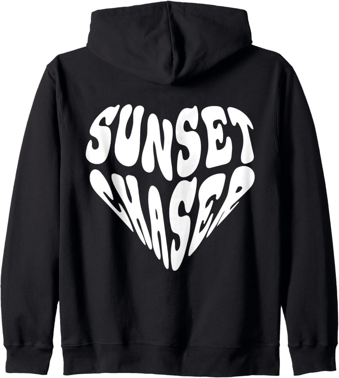 Sunset Chaser Stimmungsspruch Ästhetische Trendkleidung Kapuzenjacke