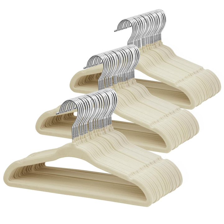 ManGotree 28 cm Baby-Samtbügel, rutschfeste Kinderkleiderbügel mit 360°-Drehhaken, Ultradünne Filz-K