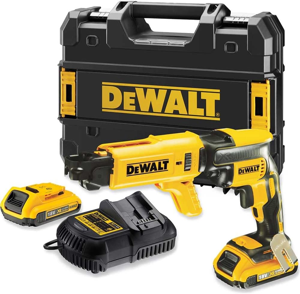 DEWALT DCF620D2K-GB 18 V XR bürstenloser Trockenbau-Schraubendreher, 2 x 2 Ah, mehrfarbig, 23,3 x 38