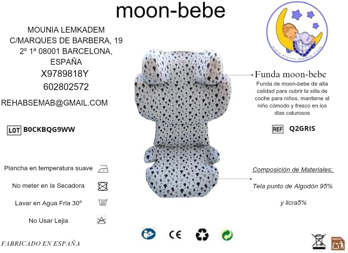 moon-bebe Bezug kompatibel mit Cybex Solution Q2 Fix (Blanc) Weiss, Weiß