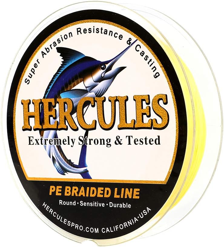 HERCULES Super Cast 100m - 2000m Yards Geflochtene Angelschnur 10lb - 300lb Test für Salzwasser Süss