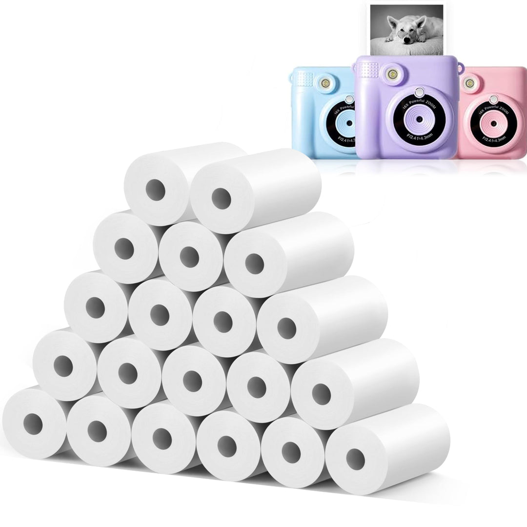 20 Rollen MIARALA Sofortdruck Kinderkamera-Papierrolle Nachfüllpackung, HD-Druckpapier Nachfüllpacku