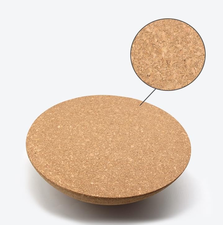 Yuragim Balance Board Kork Halbkugel Ø 15cm | Ø 25cm | Ø 30cm Balance Trainer, Rutschfestes Balance-