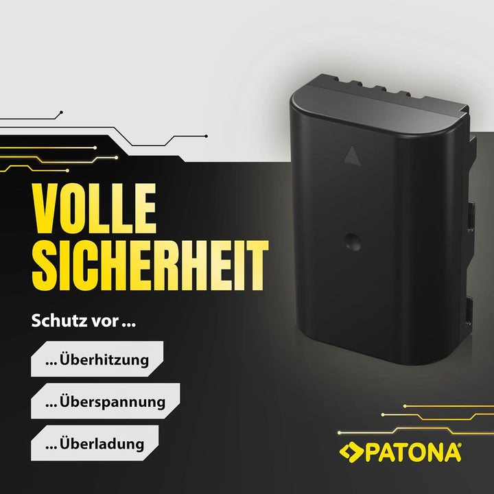 PATONA 2X Akku DMW-BLF19E Kompatibel mit Panasonic Lumix DMC-GH3, DMC-GH4, DMC-GH4, DC-G9