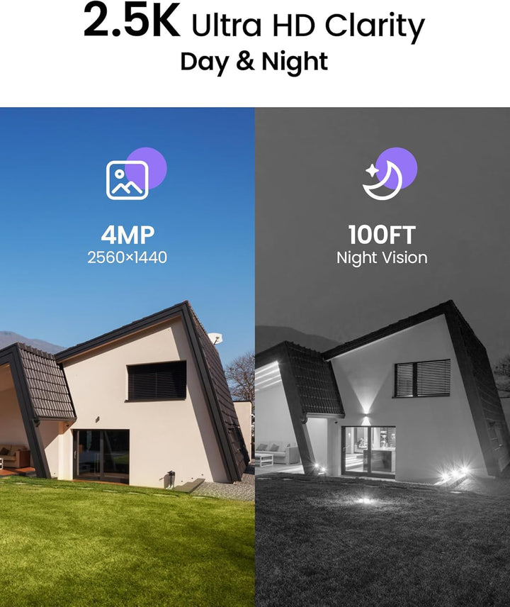 Loocam PoE überwachungskamera Aussen Set 8-Kanal NVR, 8 Stück 4MP POE Kamera Outdoor, KI-Bewegungs-