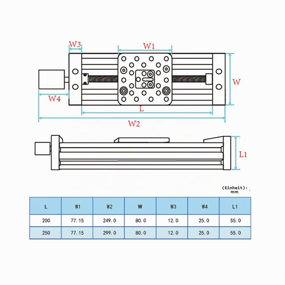 Befenybay 200mm 4080U Z-Achsen-Schrauben-Schiebetisch-Linearaktuator-Kit Linearmodul für 3D-Drucker