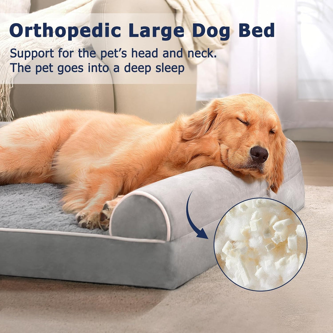 WESTERN HOME Orthopädisches Hundebett mittelgrosse Hunde hundesofa Hundecouch Hunde Bettchen mit Hoh