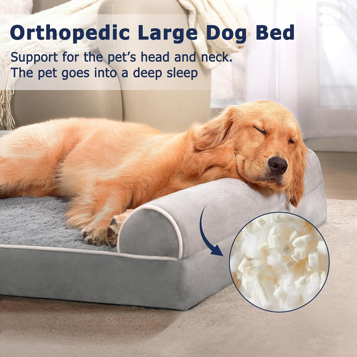 WESTERN HOME Orthopädisches Hundebett mittelgrosse Hunde hundesofa Hundecouch Hunde Bettchen mit Hoh