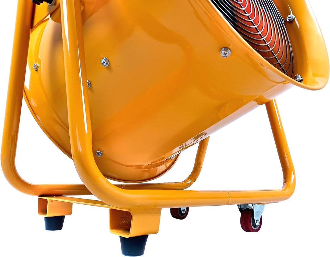 Doctor San - Sanierungstechnik Robuster Hallenventilator aus Metall rund Rohrventilator Baugebläse Ø