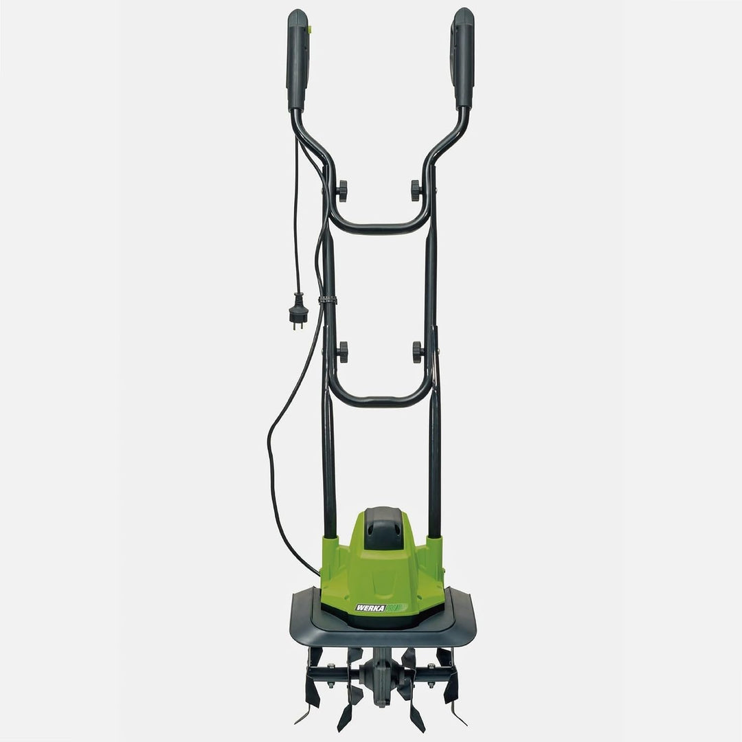 WerkaPro 1110 Elektrische Motorhacke – 1050 W – mit 4 Fräsen mit 4 Zähnen – 32 cm Arbeitsbreite 1050