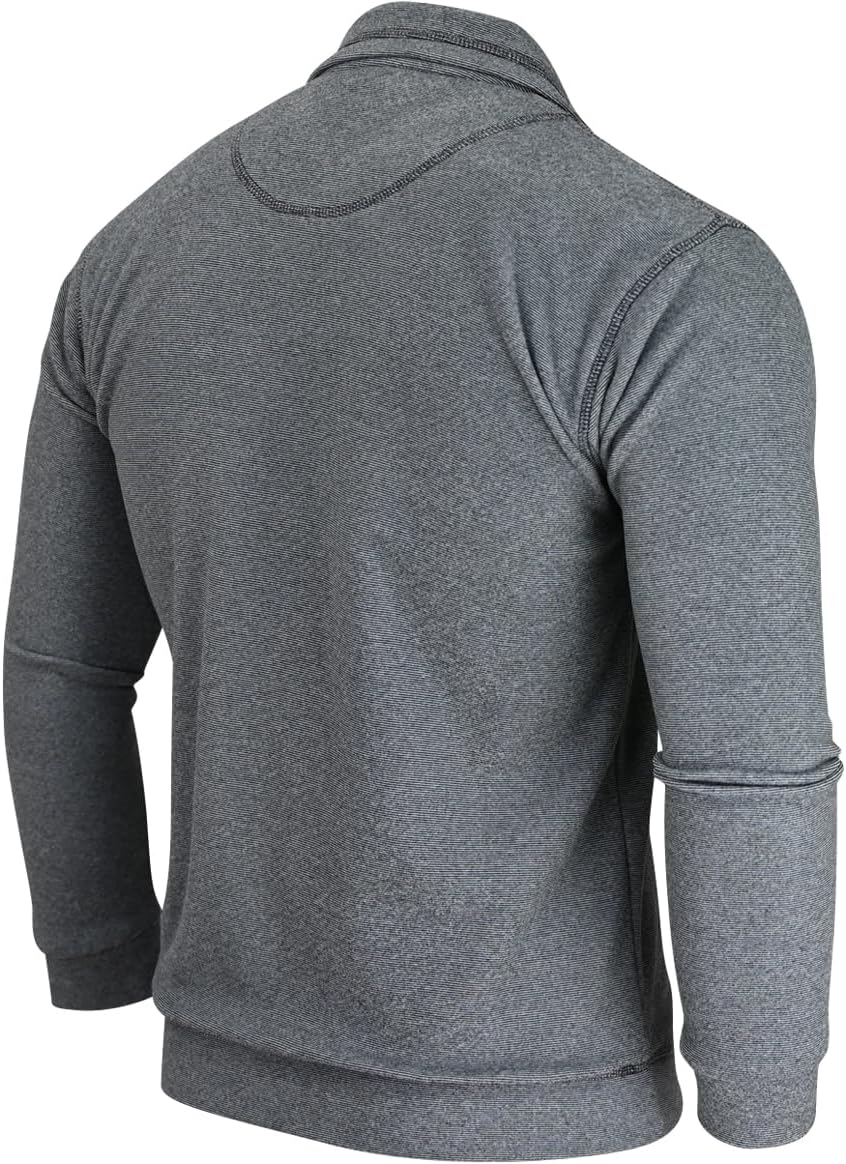 Soltice Herren Langarm Sweatshirt mit Brusttasche, Gestreifter Strickpullover mit Kragen, Meliert, W