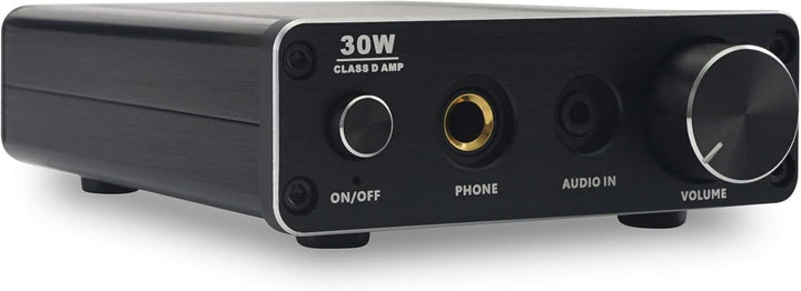 McGrey BMS-80 BK Micro-Stereo Anlage - inkl. Mini-Verstärker und Boxenkabel - Cinch und AUX-Eingang