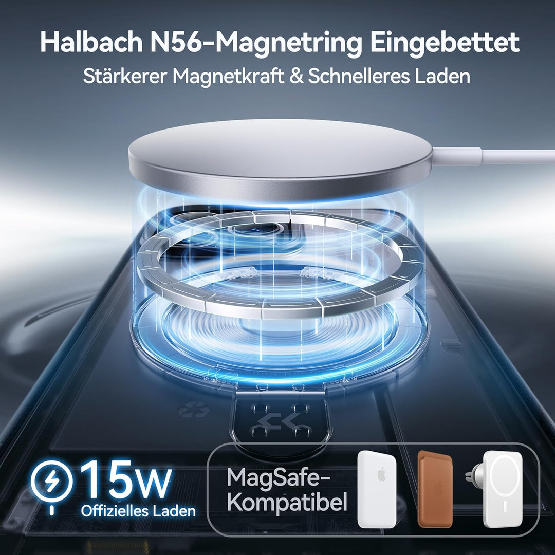 CASEKOO 2025 Neu Magic Stand für iPhone 13 Pro Hülle für MagSafe [Militärschutz] [Unsichtbarer Ständ