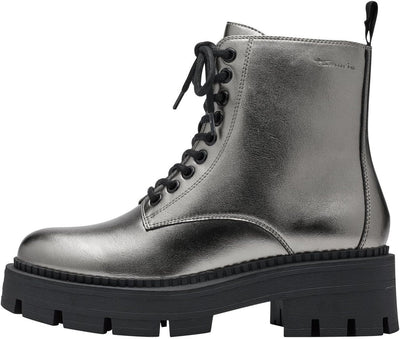 Tamaris Damen Combat Boots, Frauen Stiefeletten,TOUCHit-Fussbett 36 EU Pewter, 36 EU Pewter